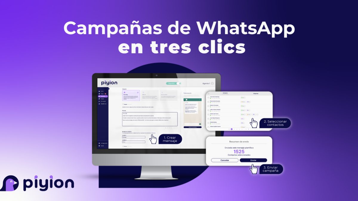 Tres pasos para campaña de difusión masiva con Piyion