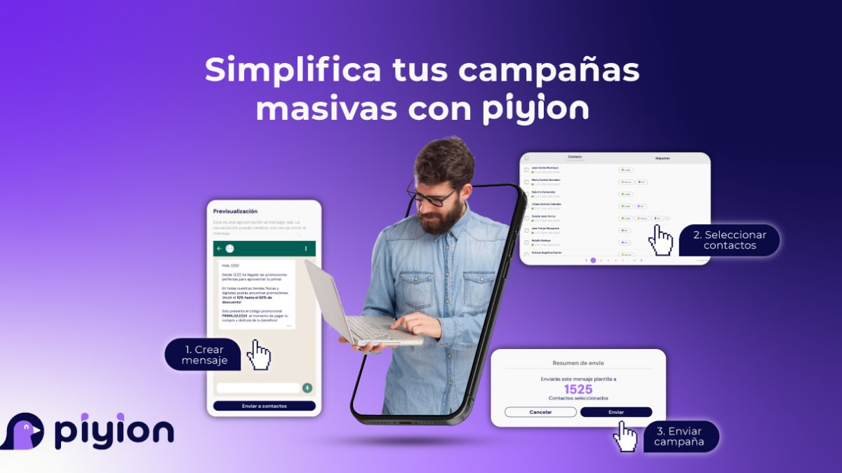 Simplifica tus campañas masivas con Piyion