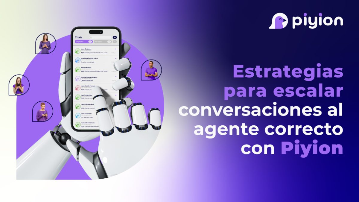 Estrategias para escalar conversaciones al agente correcto con Piyion