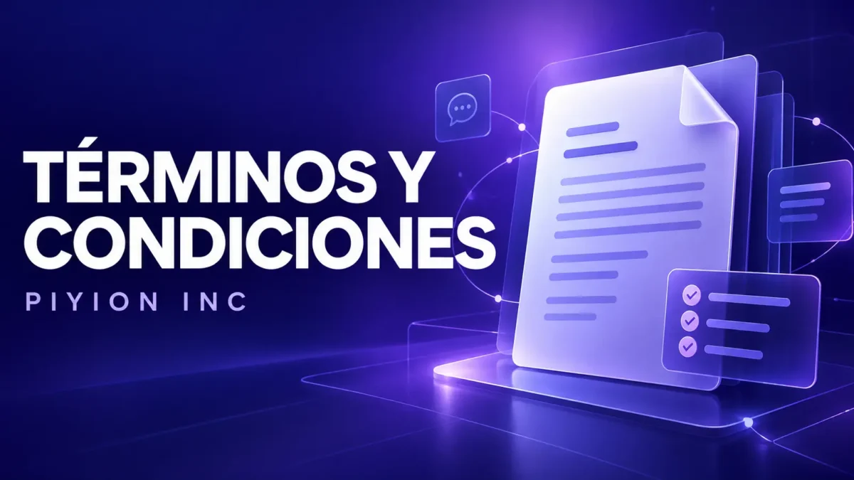 Ilustración de los Términos y Condiciones de Uso de PIYION INC